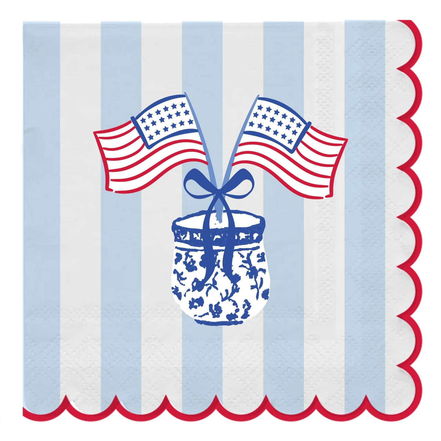 Mary Square - Cocktail Napkin American Stripes