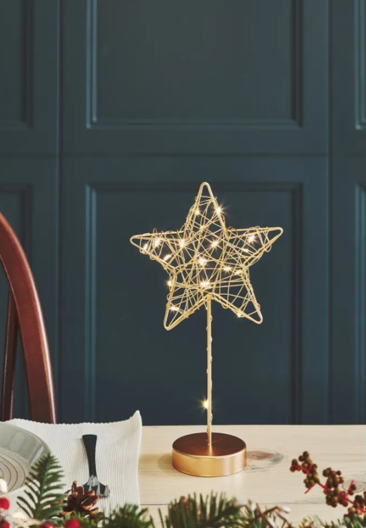 Lumina Of London Co - Metal Star Decorative Tabletop Object: Gold