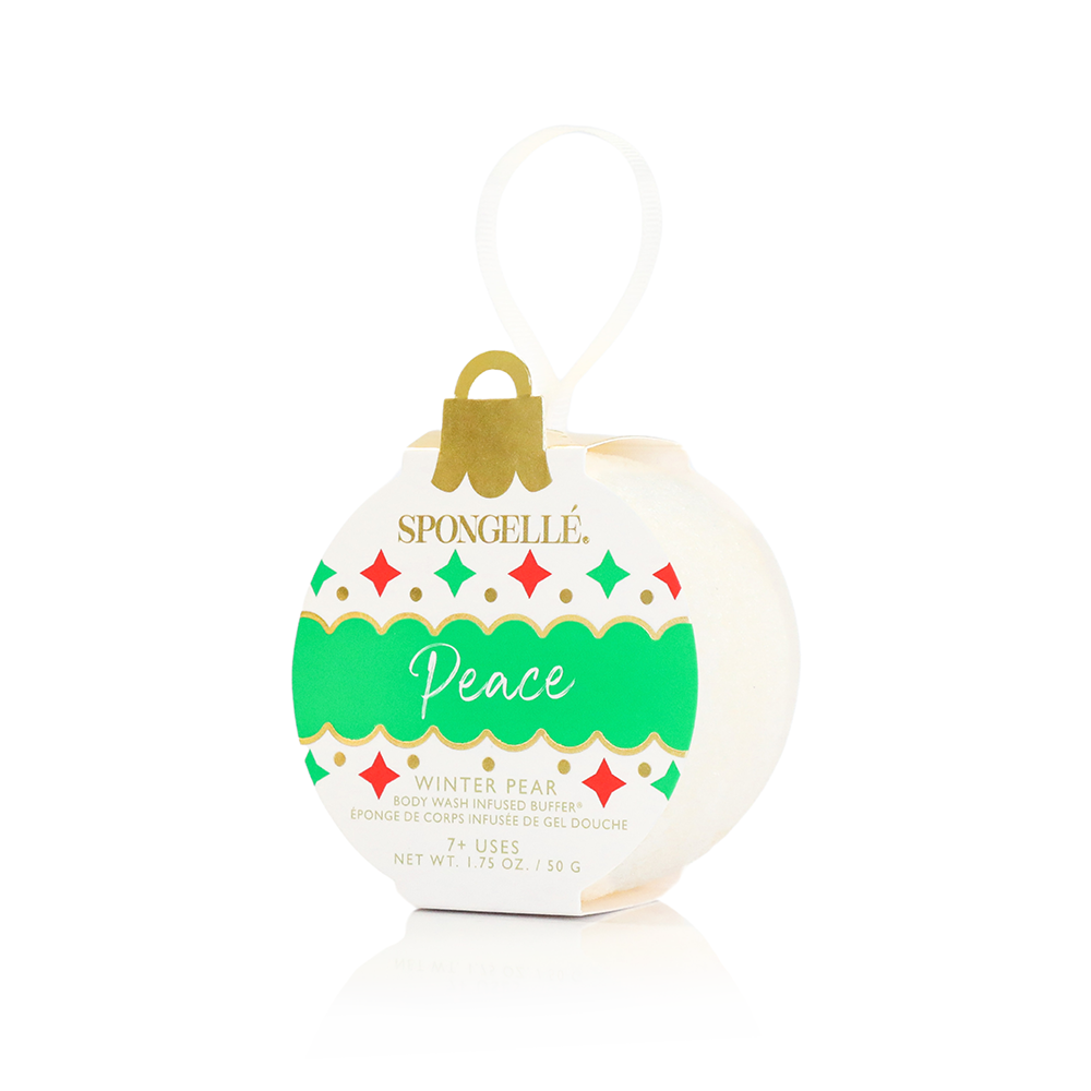 Spongellé - Peace - Winter Pear Holiday Ornament Buffer Christmas