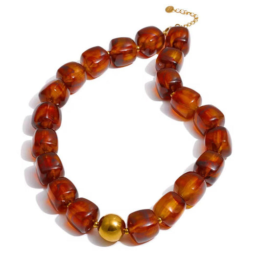 Hjane Jewels - Martha Necklace: Brown