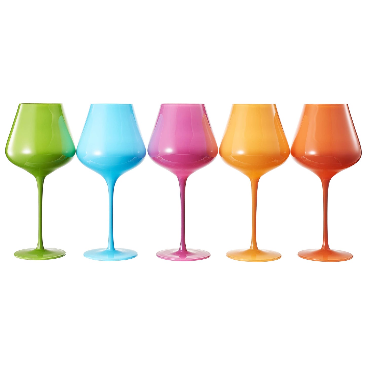The Wine Savant / Khen Glassware - Colors of South Beach, Miami, City Wine Glass | 5 Set, 20 OZ