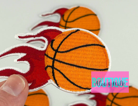Aloe and Milk Boutique - Basketball Patch, Sports Patch, Game Day Patches: Red