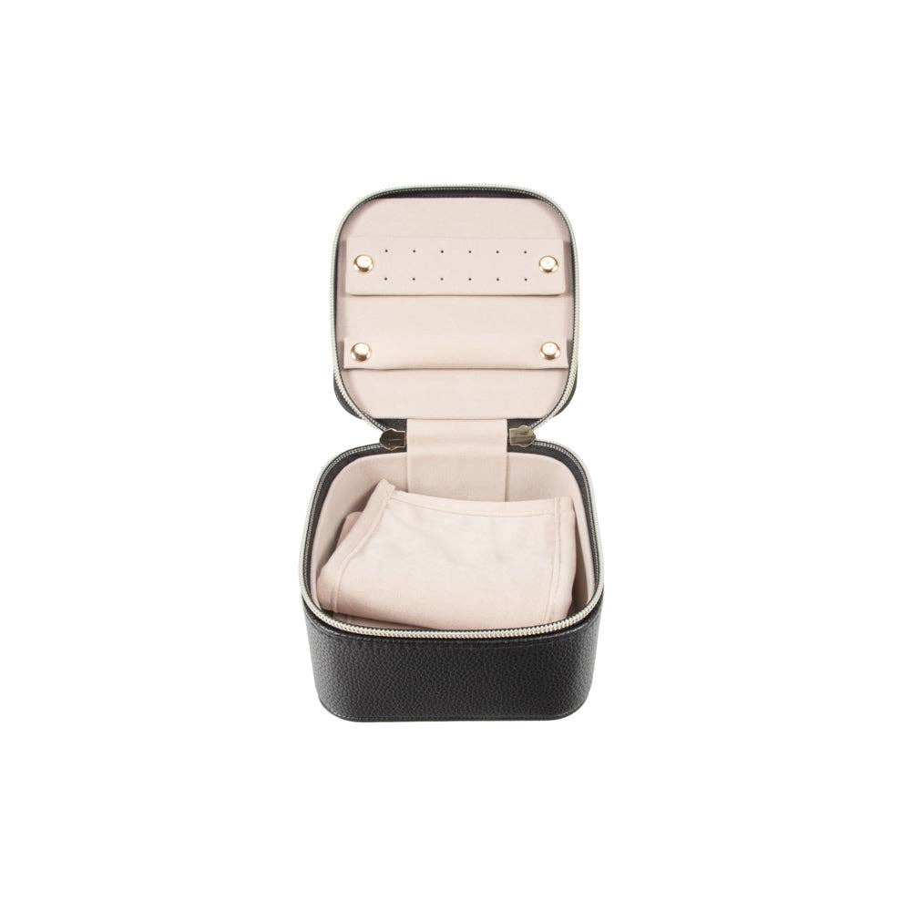 Leah Travel Jewelry Case with Pouch: Gold-3515
