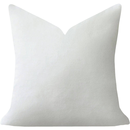 Laura Park Designs - White Solid Velvet Pillow: 26" x 26" Euro