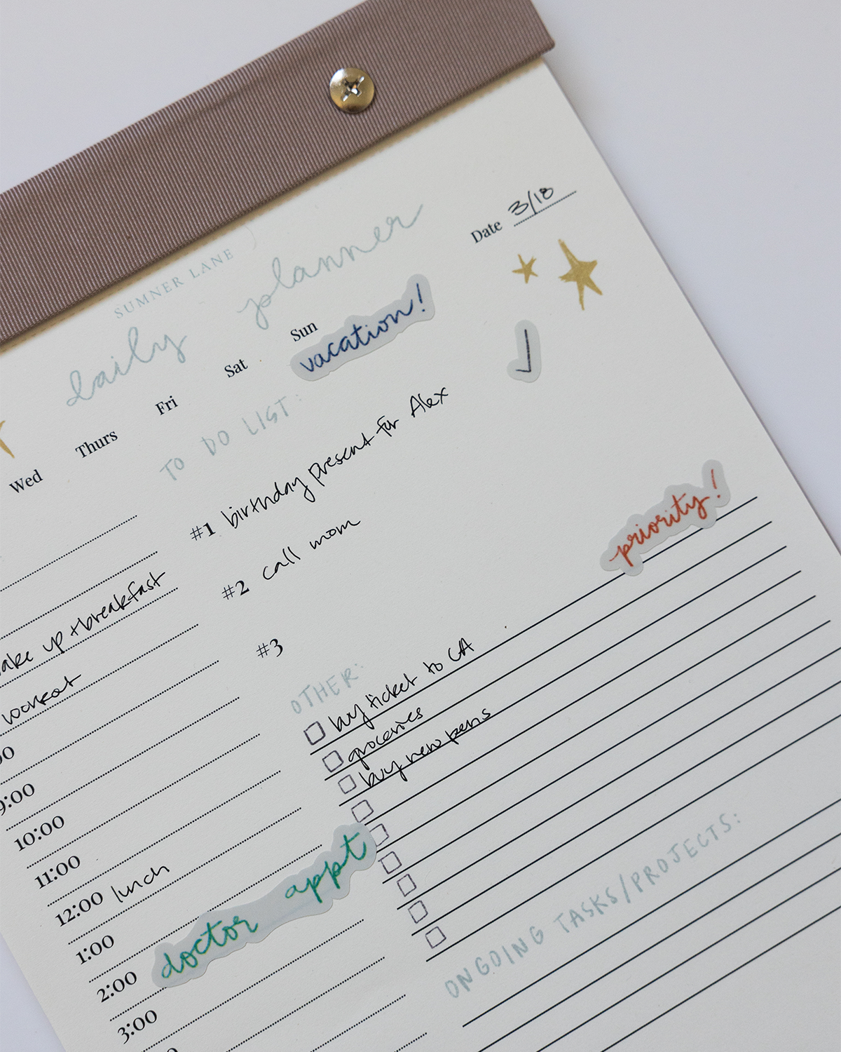 Sumner Lane - Daily Planner Notepad