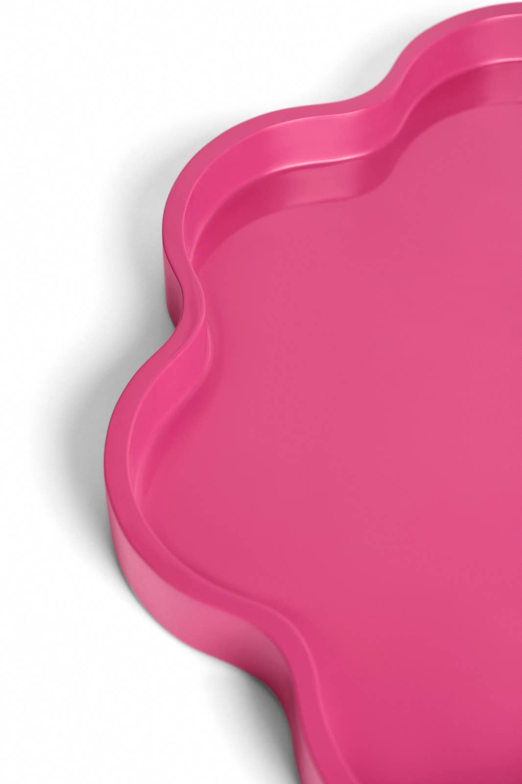 Lacquered "Bloom" Tray by Pastel Proper: Medium-Cloud