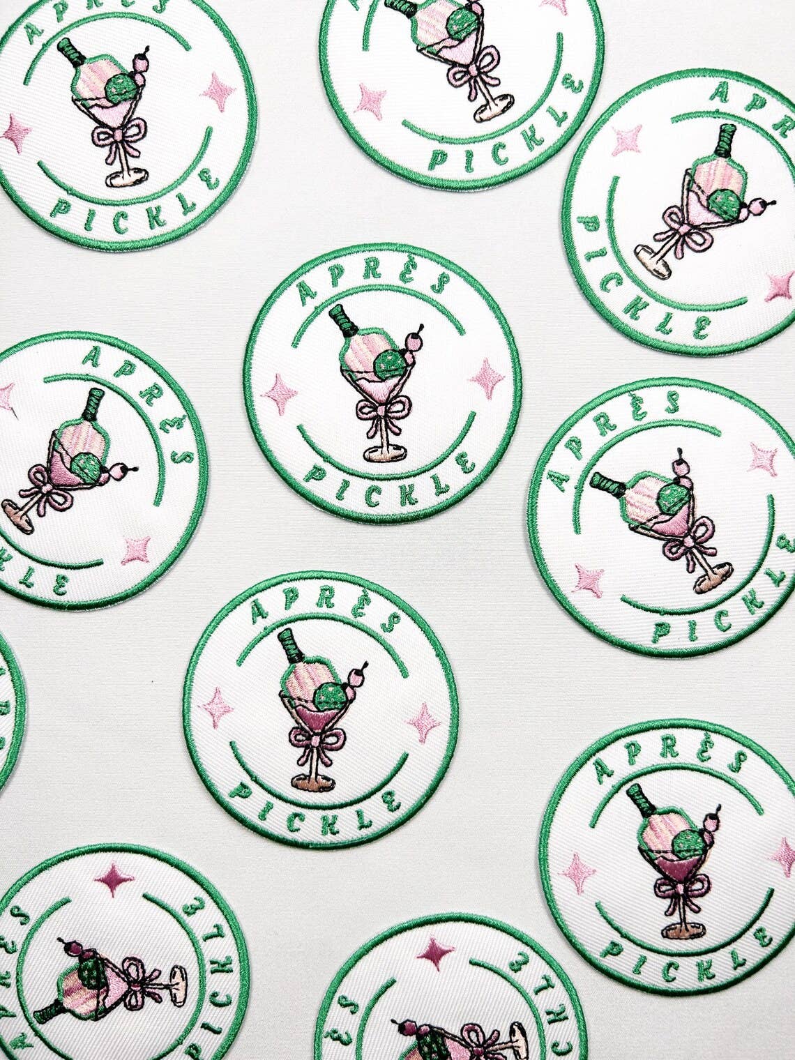 Field Trip Threads - Apres Pickle Embroidered Iron On Patch for Pickleball