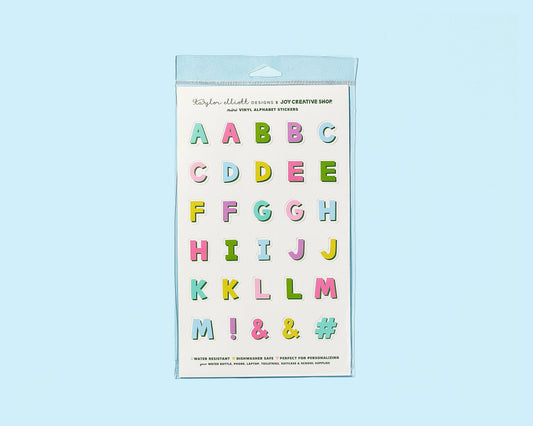 Taylor Elliott Designs - Mini Vinyl Alphabet Stickers - JCS Collab - Set of 60