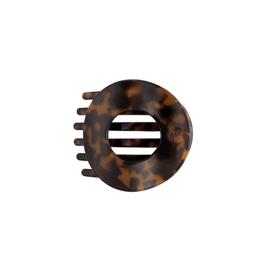 TELETIES - Tortoise | Medium | Flat Circle Hair Clip