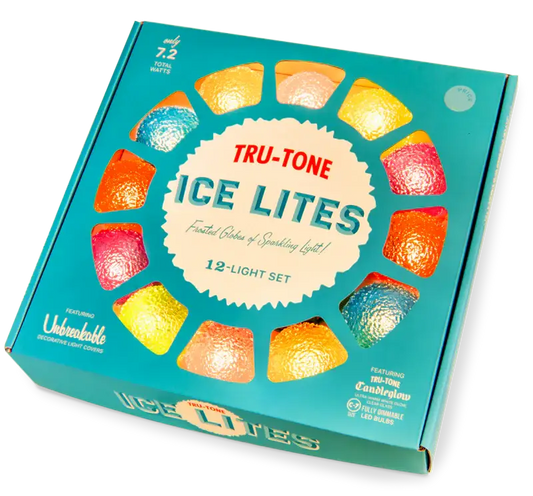 Tru-Tone - Ice Lites - Vintage Style LED Christmas Lights 12-Light set: Multi-Colored