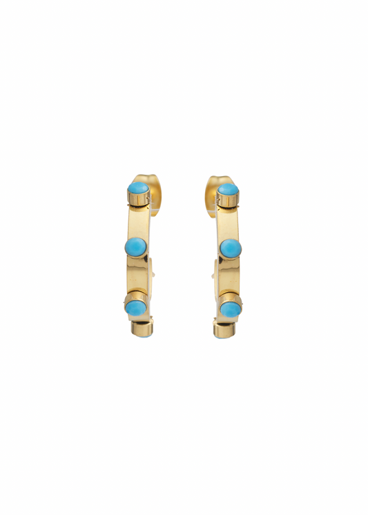 Belle Turquoise Hoops