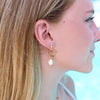 Nikki Smith Designs - Eleanor Pearl Hoops Stainless Steel