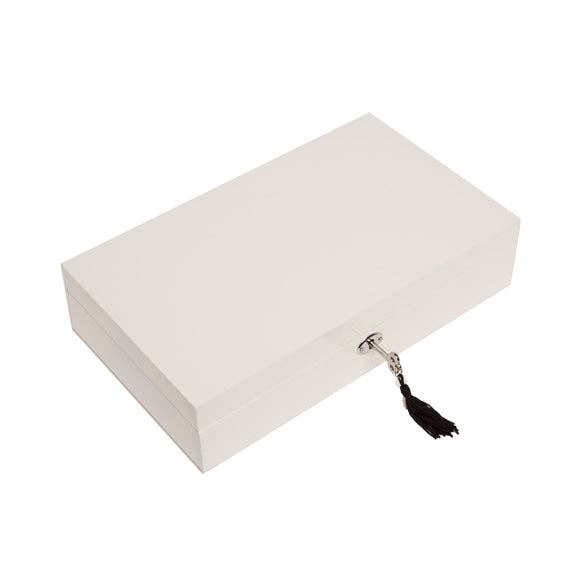 Single Hinged Jewelry Box: White