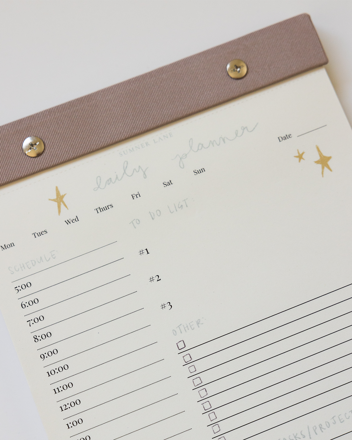 Sumner Lane - Daily Planner Notepad