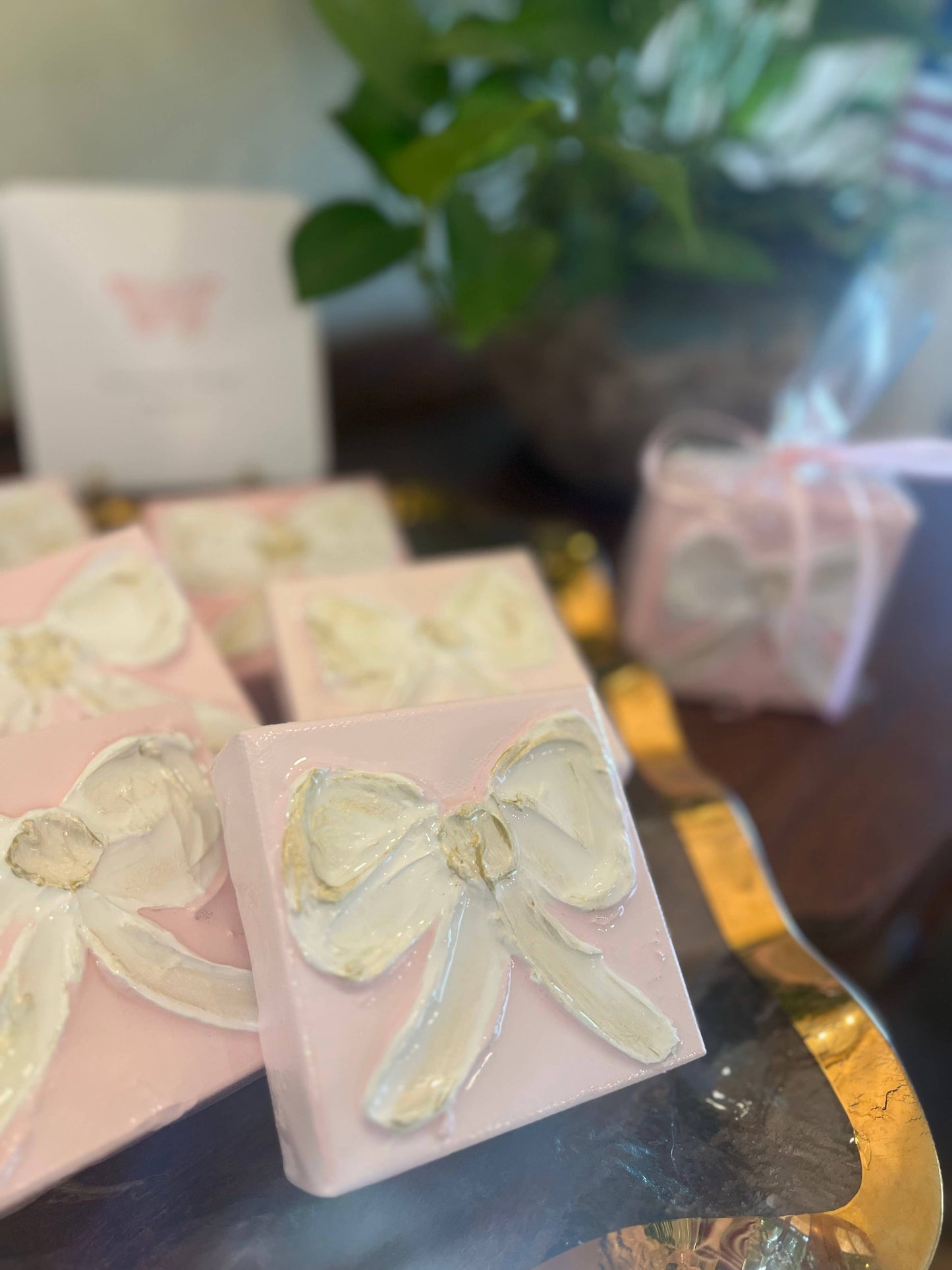 HappiesByAMS - Canvas - 4x4 inch - Bows