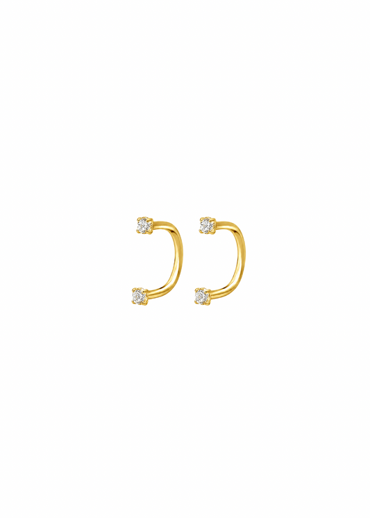 Hjane Jewels - Nova Curve Hoops: Gold / 5mm