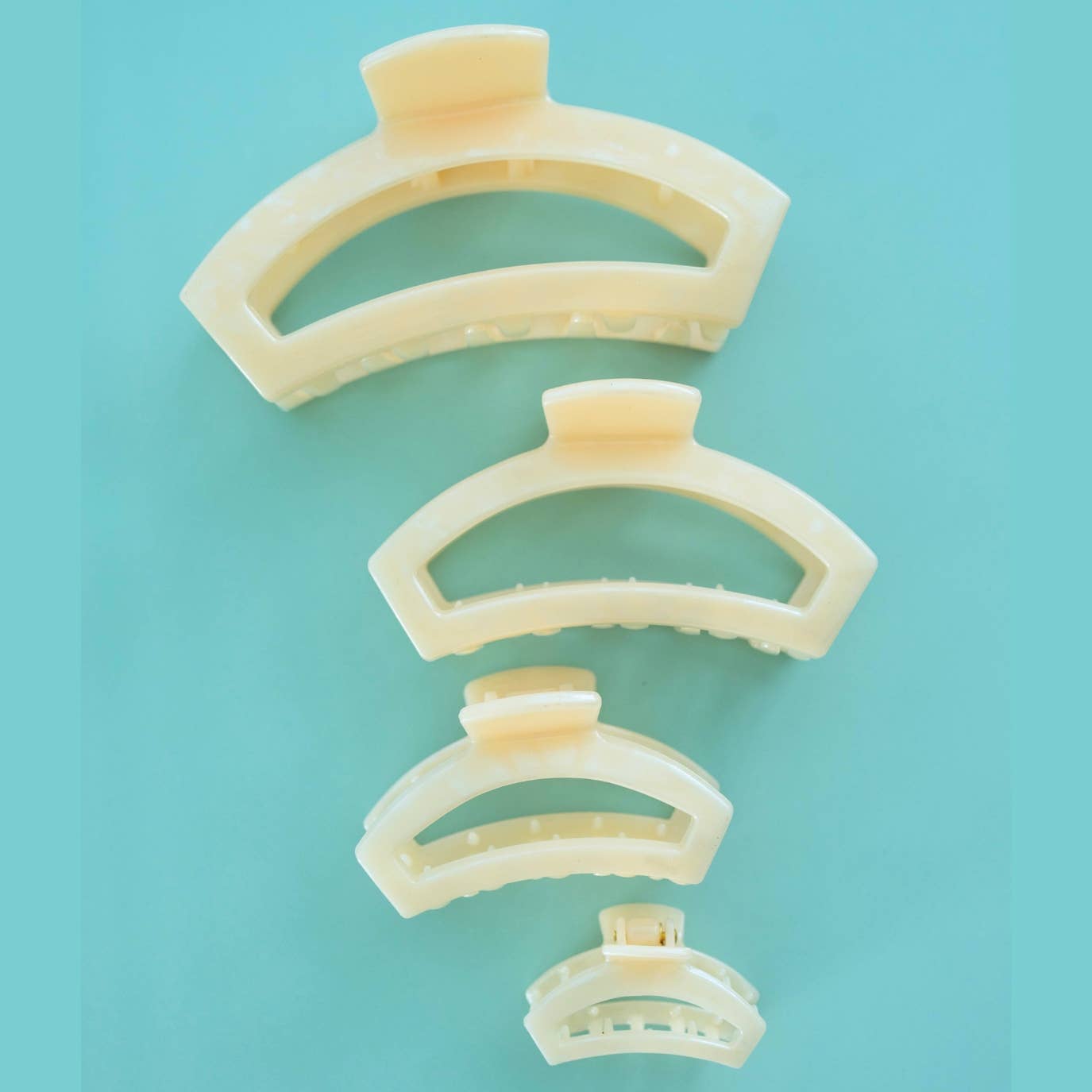 TELETIES - Open Hair Clip | Medium | Soft Surf