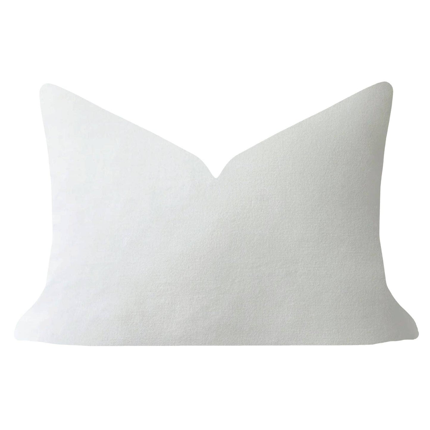 Laura Park Designs - White Solid Velvet Pillow: 26" x 26" Euro
