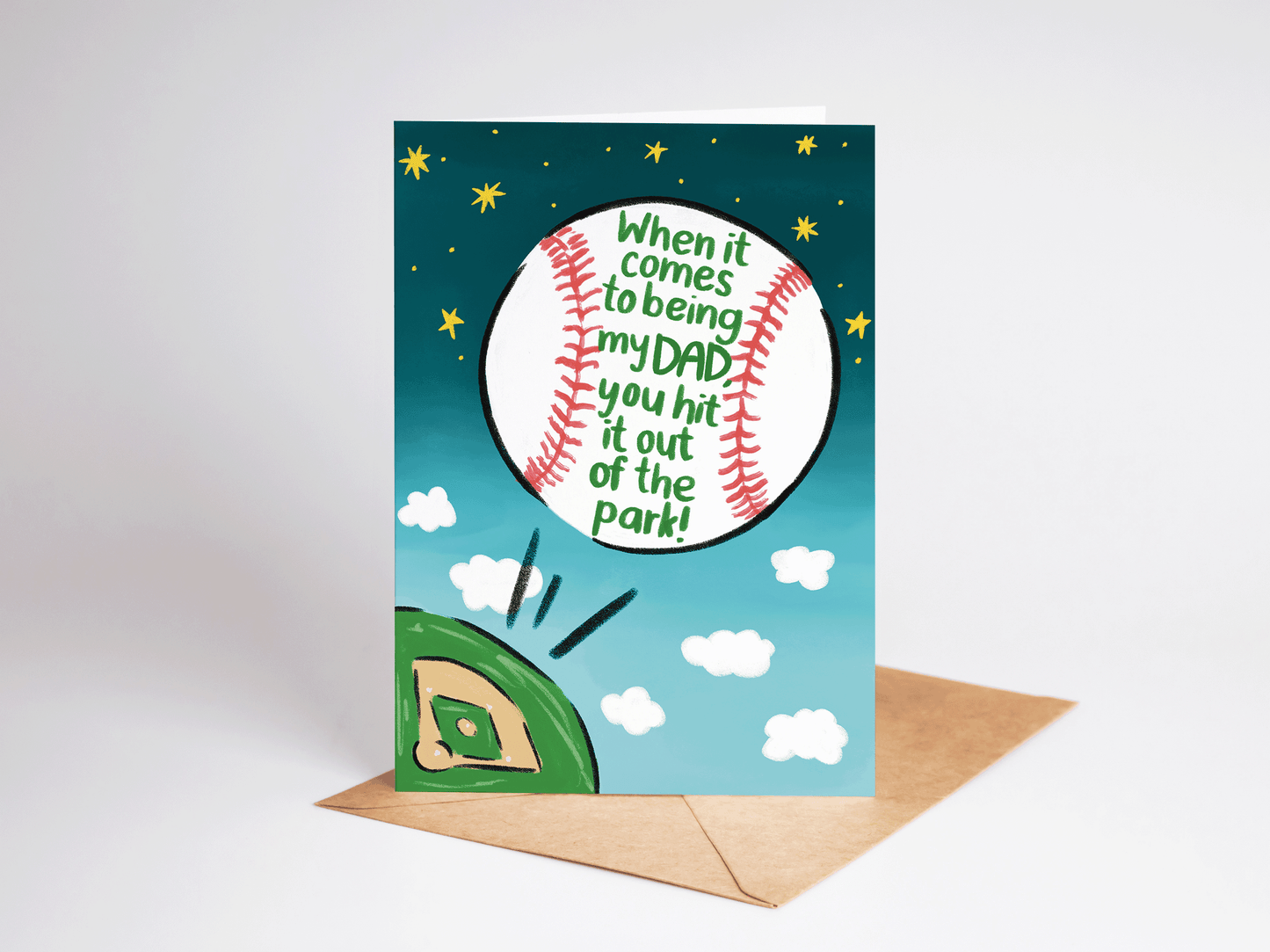 The Shelley Society - Baseball Out of the Park Father's Day Greeting Card