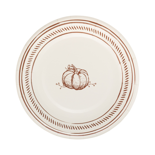 My Mind’s Eye - GTH1340 - Pumpkin Line Art Paper Plates