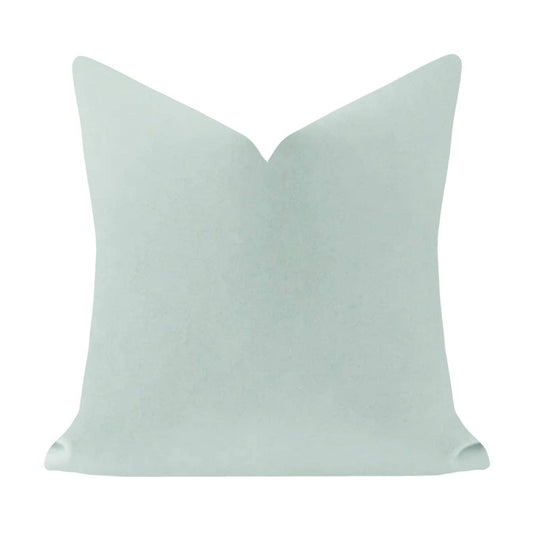 Laura Park Designs - Robin's Egg Solid Velvet Pillow: 22" x 22" Throw Pillow