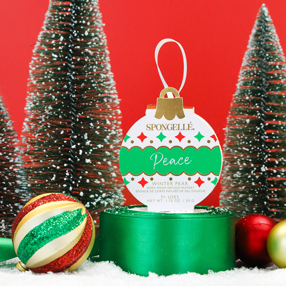 Spongellé - Peace - Winter Pear Holiday Ornament Buffer Christmas