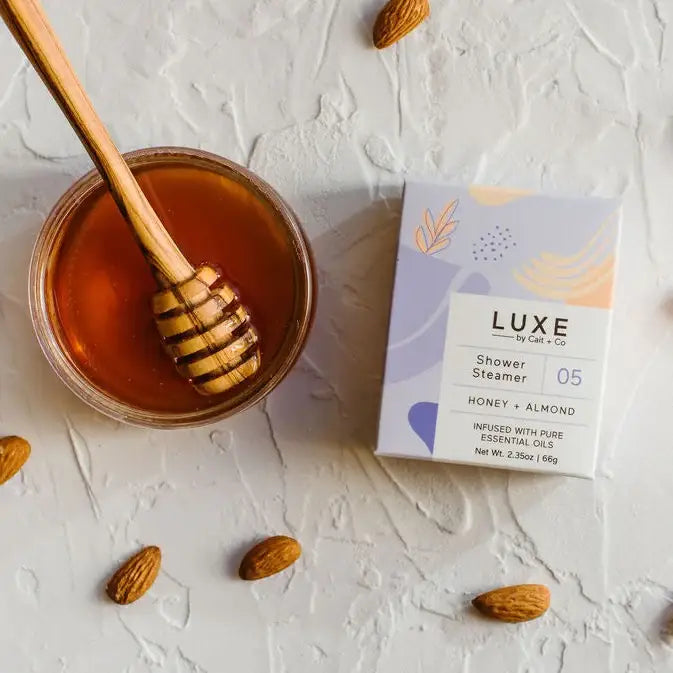 Cait + Co - Luxe Honey + Almond Shower Steamer Fizzy Bomb