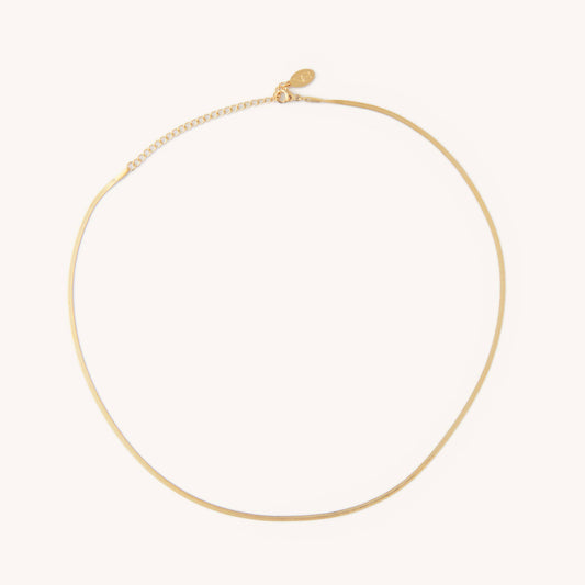 Nikki Smith Designs - Micro Gold Herringbone Necklace