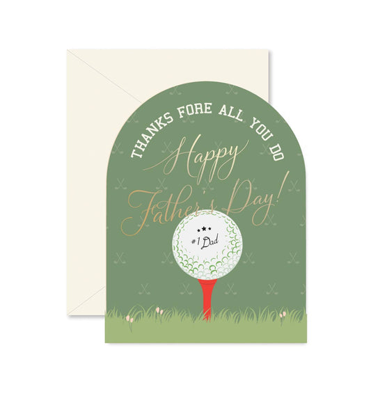 Ginger P. Designs - Fore Dad Father's Day Greeting Card