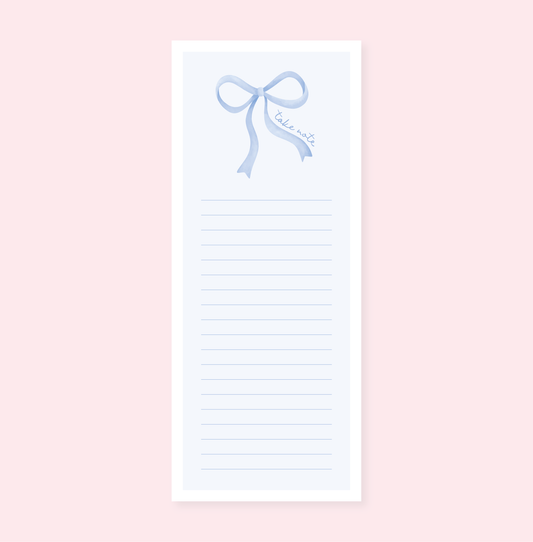 Rock Paper Scissors - Take Note Blue Bow List Notepad