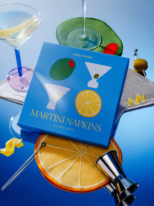 Piecework Puzzles - ✨NEW✨ Martini Cocktail Napkins - Set Of 4