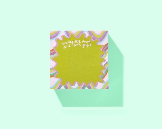Taylor Elliott Designs - Sticky Notes Pad - "...So I Don't Forget" - 300 Sheets