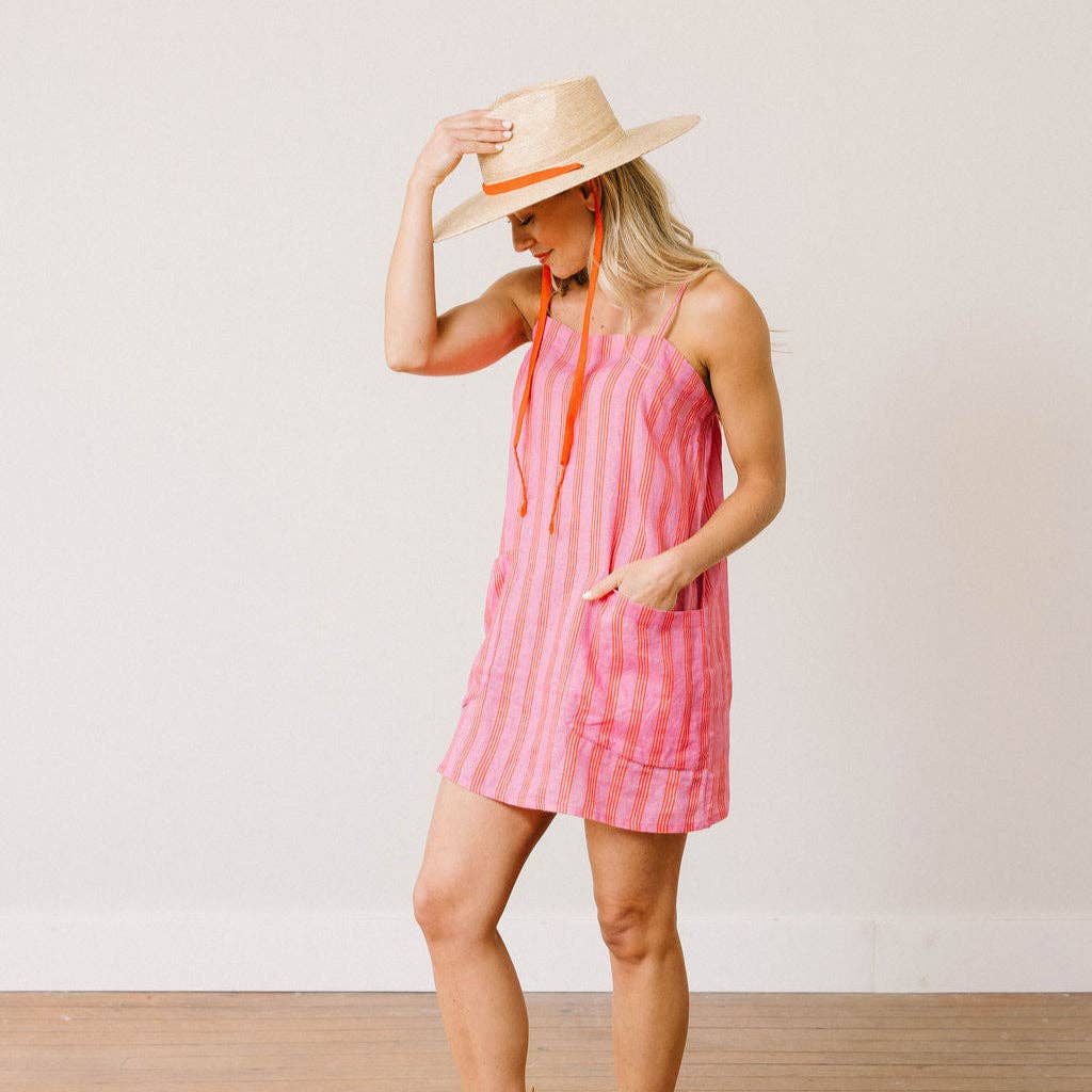 Sunshine Tienda - Orchid Pinstripe Grotto Dress: S