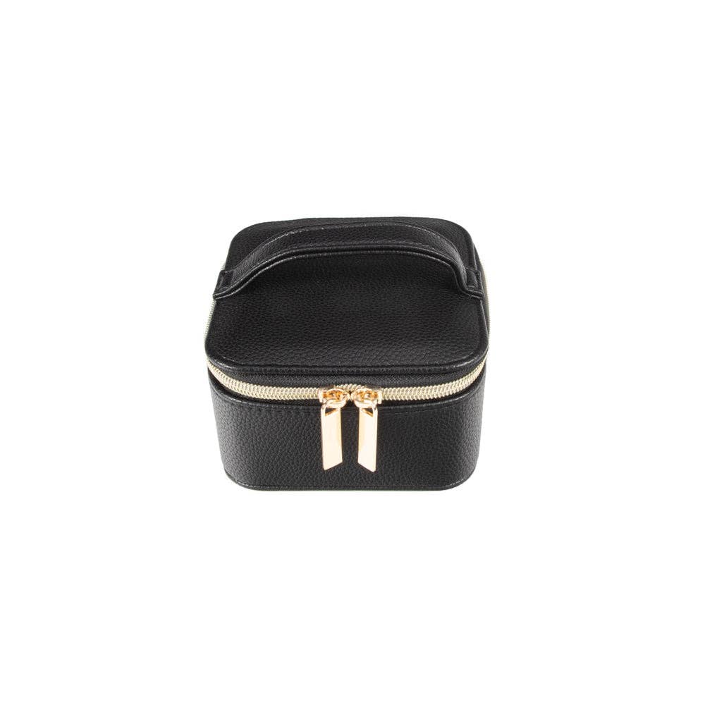 Leah Travel Jewelry Case with Pouch: Gold-3515