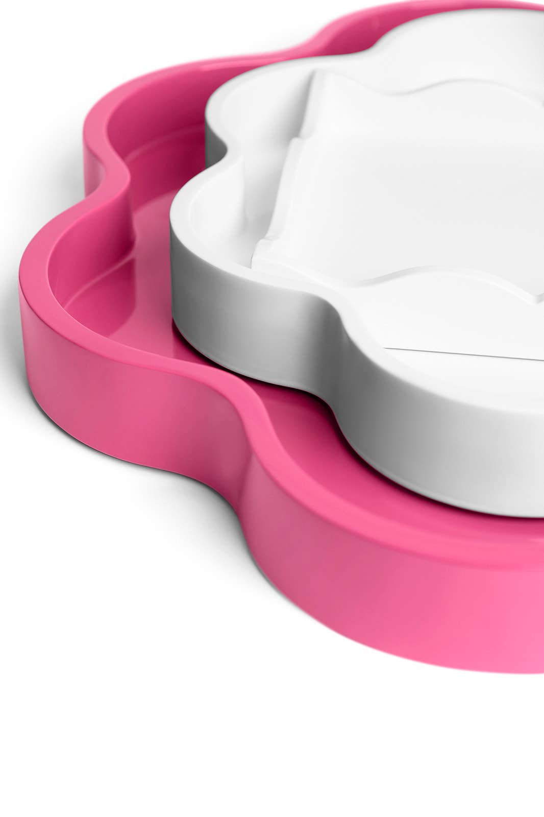 Lacquered "Bloom" Tray by Pastel Proper: Medium-Cloud