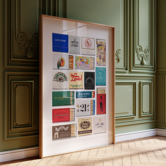 Match South - NYC Collage Poster: 18 x 24