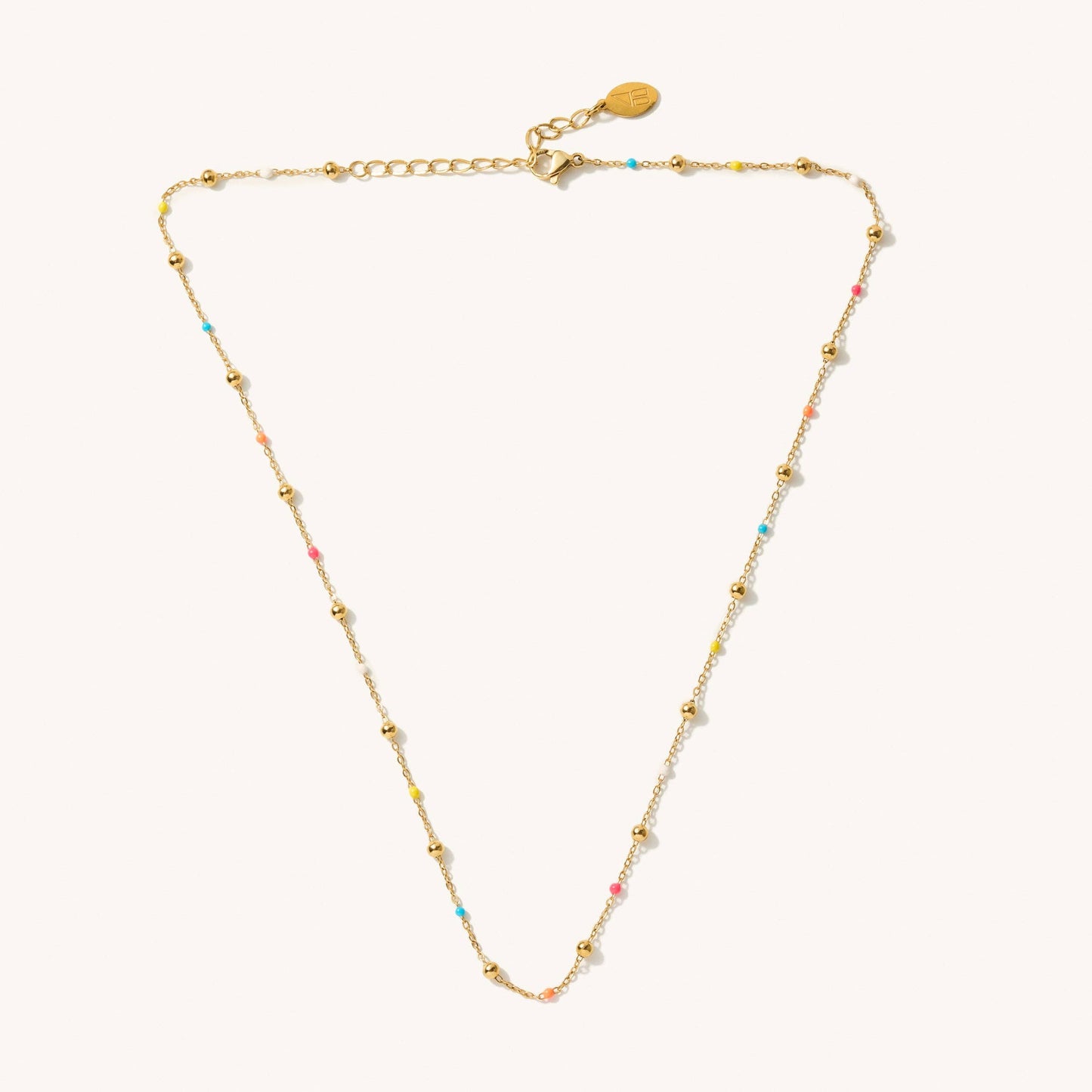 Nikki Smith Designs - Phoebe Colorful Gold Ball Necklace