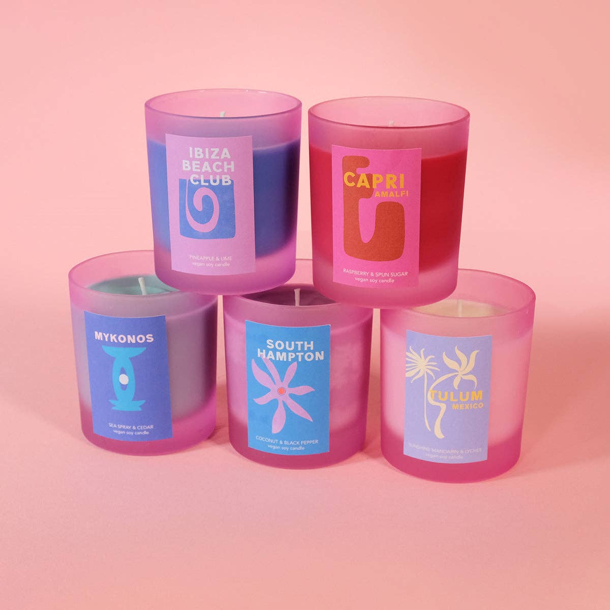 Flamingo Candles - Sunshine Mandarin & Lychee Tulum Vacay Candle