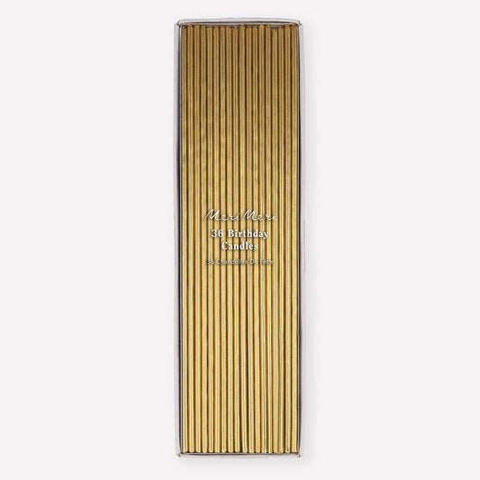 Meri Meri - Super Skinny Gold Candles