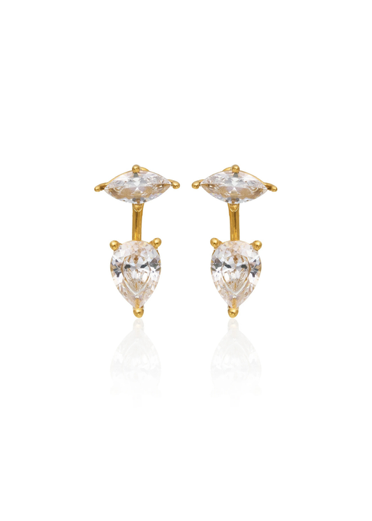 Hjane Jewels - Clear Jacket Studs Hypoallergenic Water Resistant