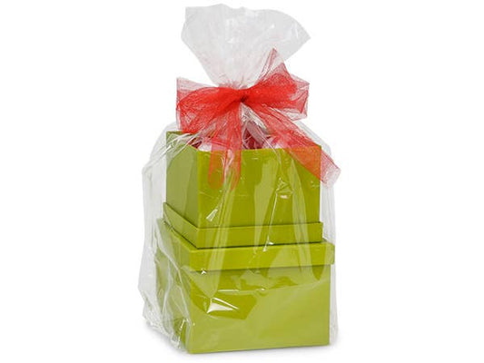 Nashville Wraps - Clear Poly Basket Wrap Bags: Clear / 25 Pack / Medium 18.5x22.5x5"
