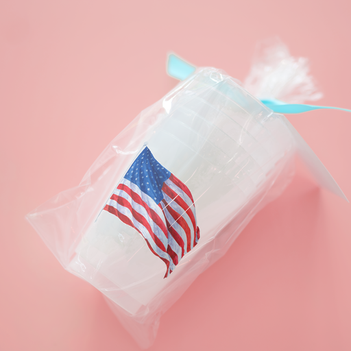Taylor Paladino - American Flag Frosted Cups | Set of 6