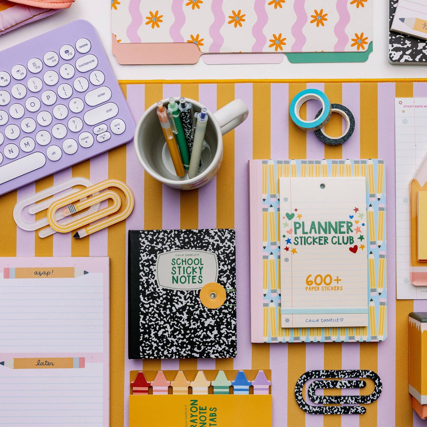 Callie Danielle - Crayon Sticky Note Tabs Set
