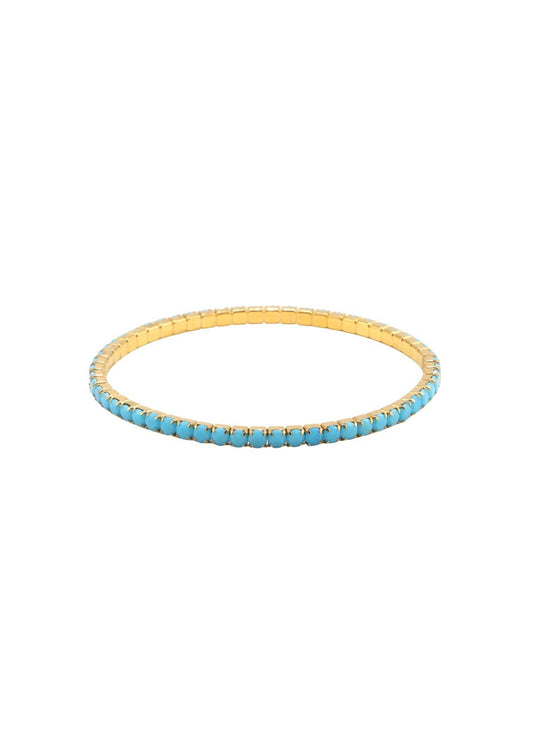 Turquoise Gold Tennis Bracelet