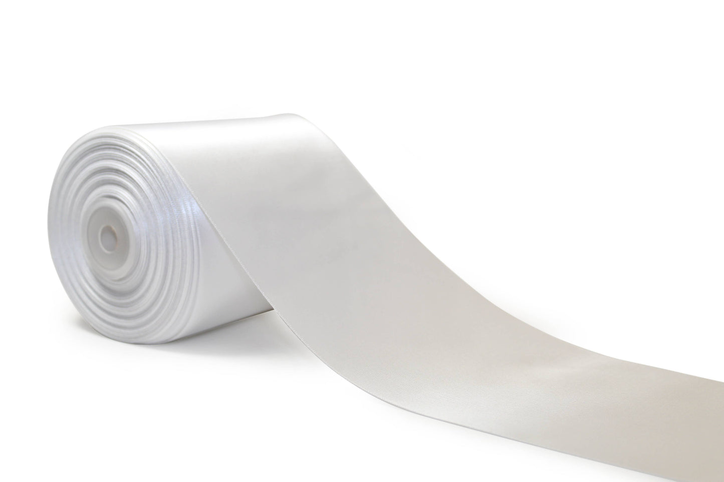 LA Ribbons Wholesale - Double Face Satin Ribbon | White (029): 5/8" - 25 Yard Roll