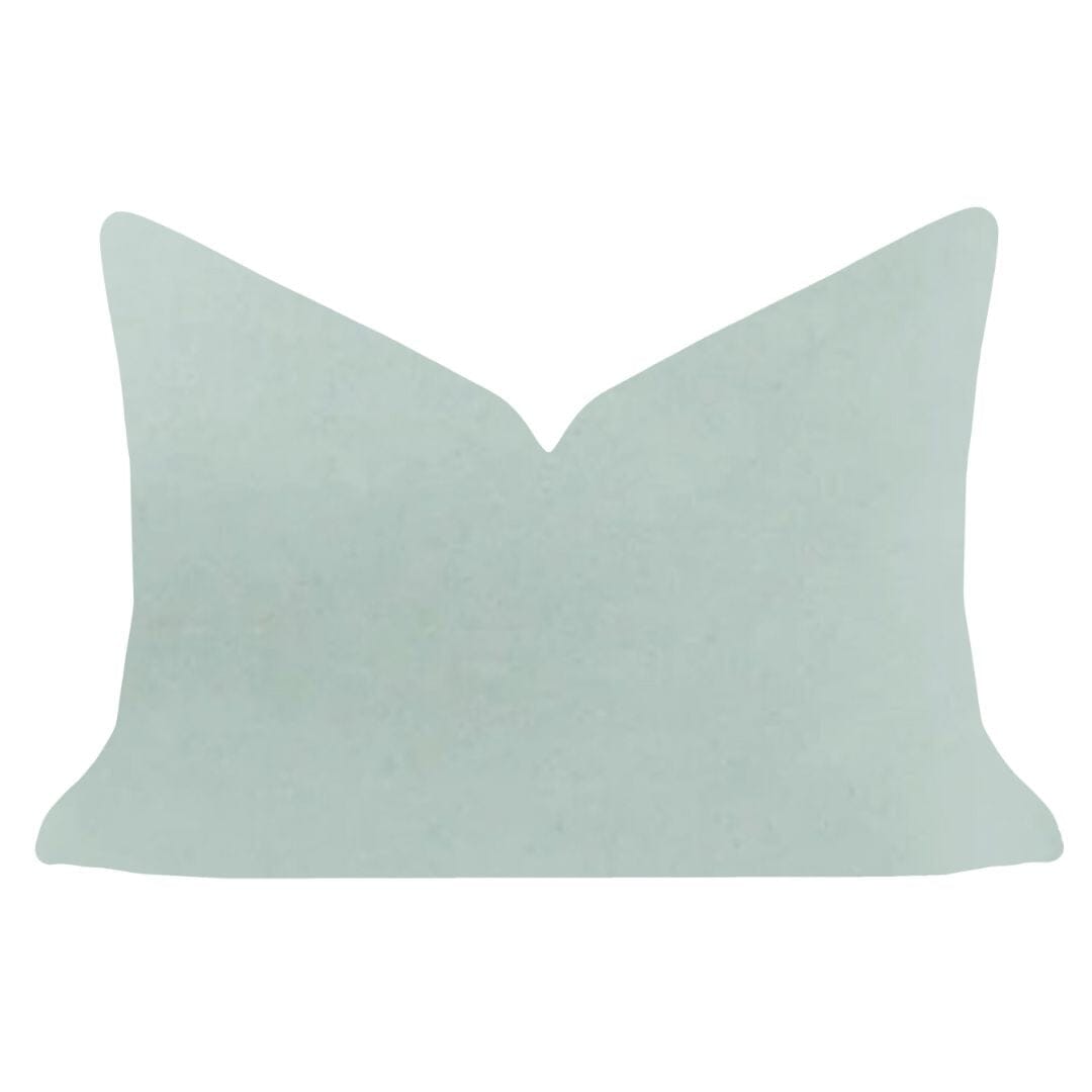 Laura Park Designs - Robin's Egg Solid Velvet Pillow: 22" x 22" Throw Pillow