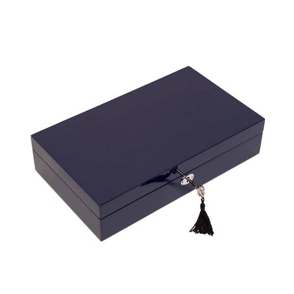 Single Hinged Jewelry Box: White