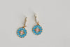 St Armands Designs of Sarasota - Blue Capri Tile Enamel Charm Statement Earrings