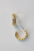 St Armands Designs of Sarasota - Double Diamond Chunky Gold Hoop Earrings