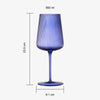 The Wine Savant /  Khen Glassware - Ribbed Bright Colored Wine Glass Set of 6 - 19 OZ